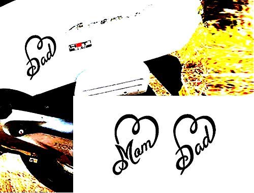 ISEE 360® Dad Mom Love Bike Stickers for Scooter Fascino and Activa and ...