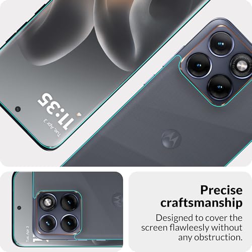 Image of ArmourPro Front and Back Screen Protector for Motorola Edge 70 Fusion, Edge to Edge UV Tempered Glass with Clear Back Membrane Guard, Anti-Bubble & Anti-Fingerprint Protection