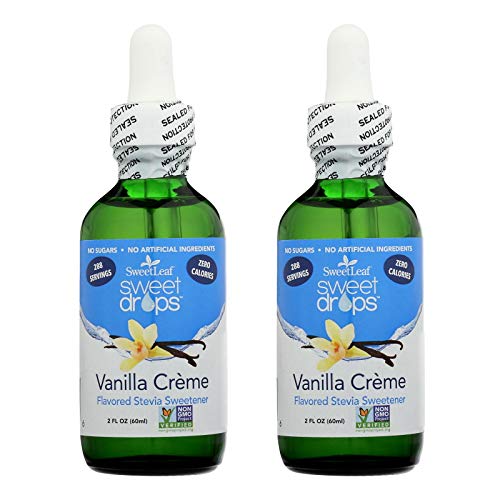 Sweet Leaf Sweet Drops Vanilla Creme Flavored Liquid Stevia 2 Oz (2 Pack) by Sweet Leaf