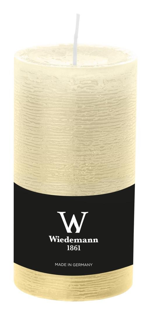 Wiedemann Marble Kerze, durchgefärbt mit Banderole, 8 Stück, ASF inkl., Bisquit, 130x68mm, 54.0h - Premium Kerze Made in Germany