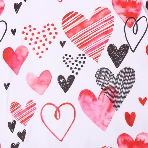 Toddler Kids Girls Dress Love and Heart Flutter Sleeve Dresses 3-8Y4