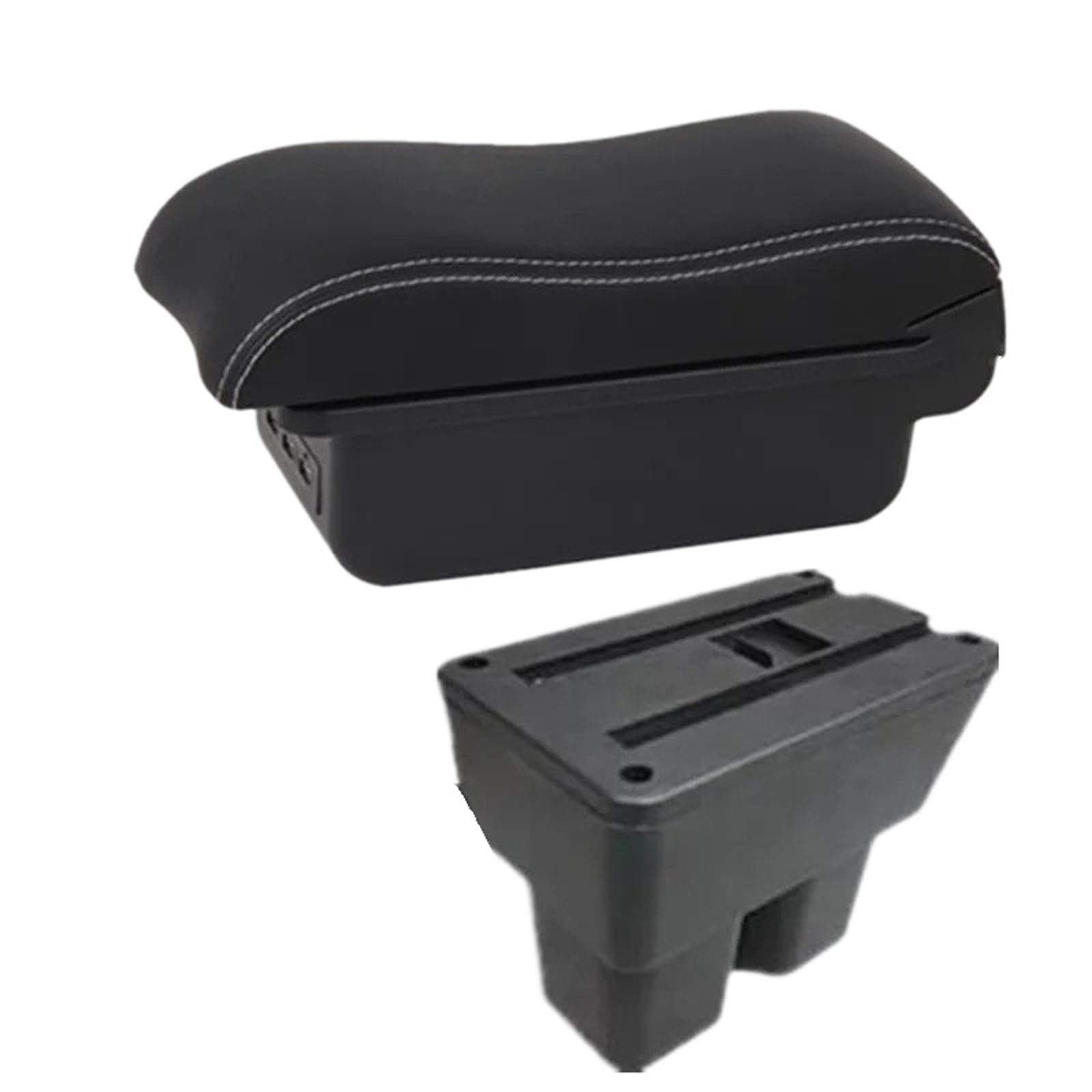 AWGNTQQ Car Armrests For Suzuki For Jimny JB74 2019 2020 2021 2022 2023 2024 2025 Car Armrest Storage Box Accessories(B3 white line 3USB)