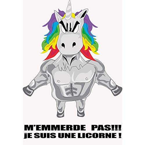 Poster M'Emmerde Pas Je Suis Une Licorne grande affiche murale humour et originale