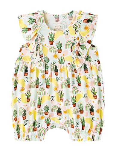 Baby Girls Rompers Jumpsuits Toddler Short Sleeve Infant Sleep and Play Romper Viscose from Bamboo Clothes