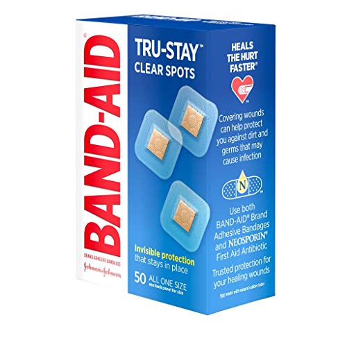 BAND-AID Bandages Clear Spots 50 Each (Pack of 12)