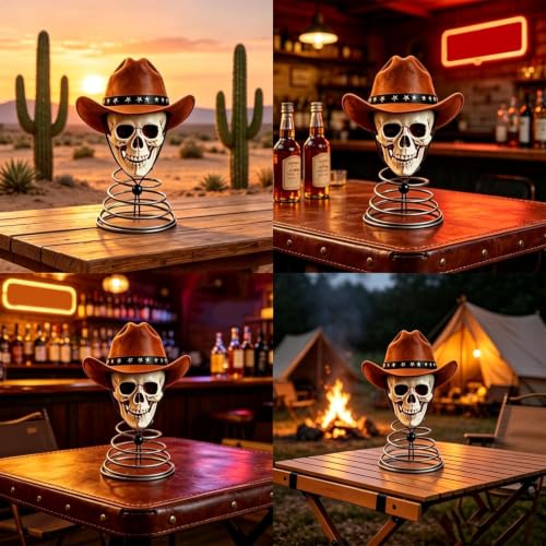Encaje de árbol de Halloween 3D de calavera gótica para adorno espeluznante interior y exterior 7