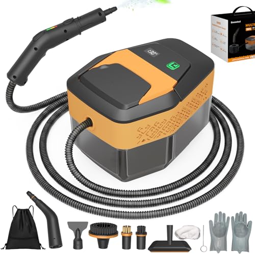 Image of Steam Cleaner,3-Level Adjustable Handle,60.87oz Tank 15s Heat-Up,2500w Portable Steamer for Cleaning,Handheld Steam Cleaner for Home for Dirt,Grease,Bed Bugs,Grout,Tile,Floor,Car