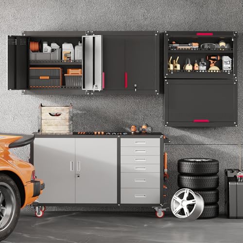 Garage-Wall-CabinetsLocking-Metal-Wall-Cabinets-for-Garage-Wall-Mounted-Garage-Cabinets-with-Adjustable-Shelf-Anti-Fall-RailsGarage-Wall-Tool-Cabinet-for-GarageBasement