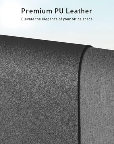 Image of Aothia Faux Leather Desk Mat - Large Mouse Pad, Non-Slip PU Leather Blotter, Waterproof Writing Surface for Office and Home (Grey, 63 inch x 17 inch)