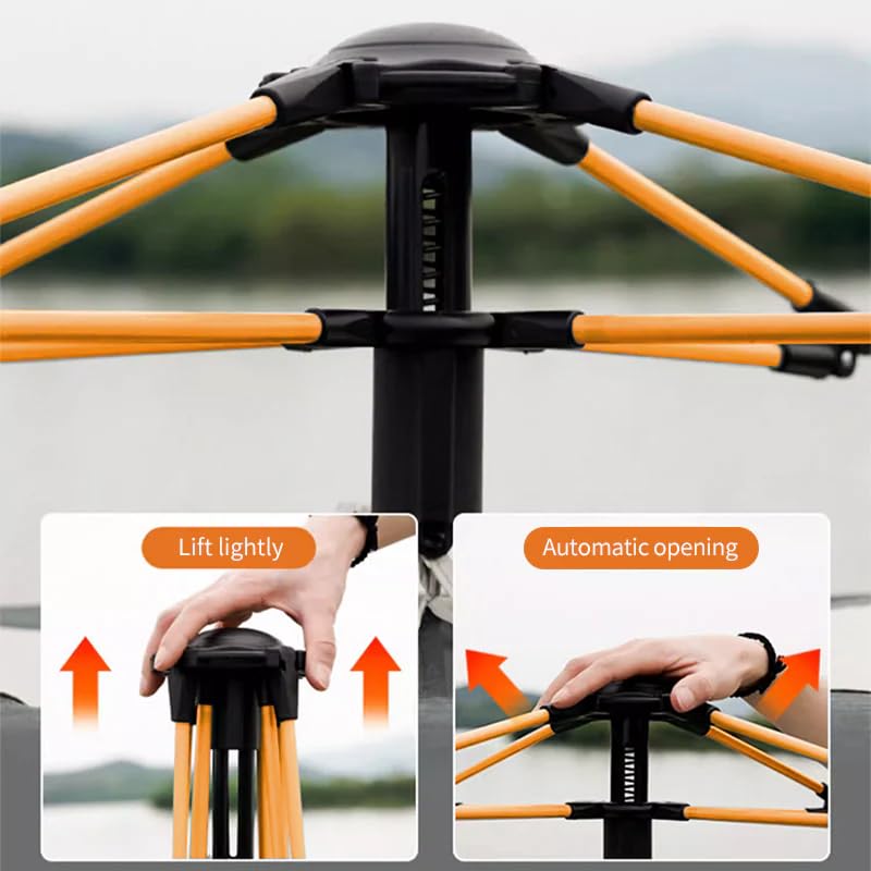 Carpa automática pop-up para camping 3 personas, resistente agua y viento miniatura 6