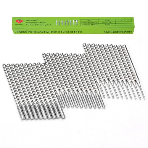 JINGLING 1 2 3 mm Diamond Drill Bits Stone Carving Kit Lapidary Supplies Jewelry Making Glass