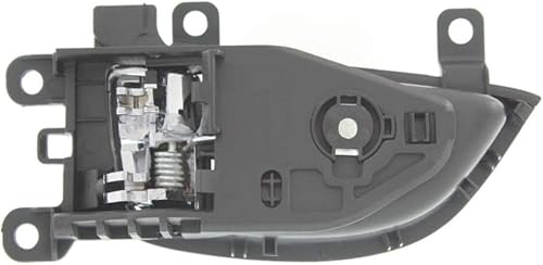 Miniatura 5 de Para Hyundai Elantra Coupé 2013 2014 Manija de puerta interior delantera, lado pasajero Bisel negro con palanca cromada | Con botón de bloqueo de