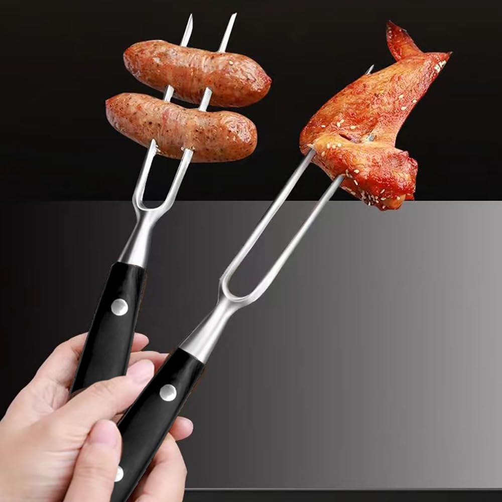 Tenedor de Trinchar Tenedor de Barbacoa con mango Tenedores de Carne de Acero Inoxidable para Parrilla Cocina Cerdo Pavo Asado Cena Fiesta