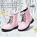 DREAM PAIRS Girls Boys Boots Side Zipper Kids Combat Ankle Booties Toddler/Little Kid/Big Kid,Size 6 Big Kid,Pink,KBO211