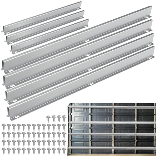 16FT Garage Door Support Strut Kit (Double Car Door), 18-Gauge (1mm) Galvanized Steel Reinforcement...
