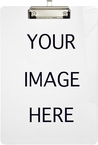Portapapeles de plástico personalizado, tamaño carta, portapapeles de impresión personalizado con clip de metal de perfil bajo, tablero de clip