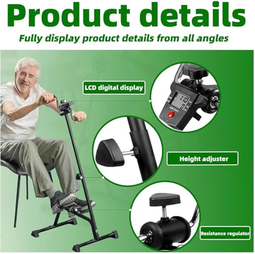Image of Pedal Exerciser Bike for Seniors Hand Arm Leg and Knee Stroke Recovery Equipment for Seniors fit for Full Body Great Gift for Elderly RehabWorkout