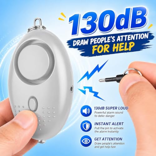 Image of Kaidaa Personal Safety Alarm Keychain for Women & Girls | 120DB Loud Emergency Alarm | Self Defense Security Device for Travel, Kids & Elderly | Portable Keychain Safety Alarm (Set of 2)