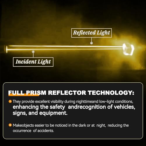Image of PHIXBEAR 20 Pcs Super Reflection Reflective Stickers, Safety Reflective Tape for Car Bike Mailbox Helmet, Black Conspicuity Tape Outdoor Waterproof 3.15 inch X 1.18 inch