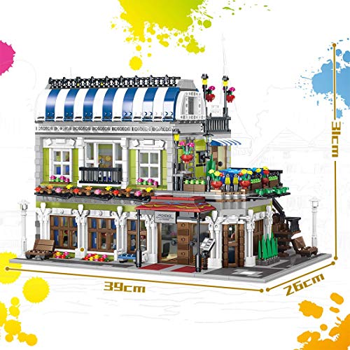 TYPIS 3577 Stück Romantisches Restaurant Architektur Bausteine Kit Set, Modular Gebäude, Kompatibel mit LEGO Architektur – Bild 4