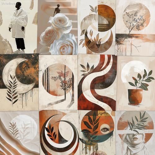 Image of Wallgasm Paper Boho Posters Set-Set Of 54, 4 X 6 Inches Posters Aesthetic Room Decor Item|Office Decor Item Mini Poster Set
