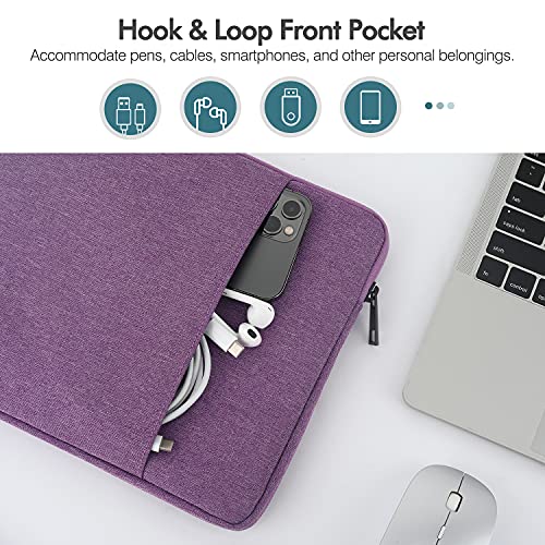 MoKo-Funda-Protectora-Compatible-con-iPad-8a-10297-iPad-Pro-11-202120202018-iPad-Air-4a-1093-105-Surface-Go-2-105-Bolsa-Multifuncional-de-Poliester-con-Cremallera-Doble-Violeta