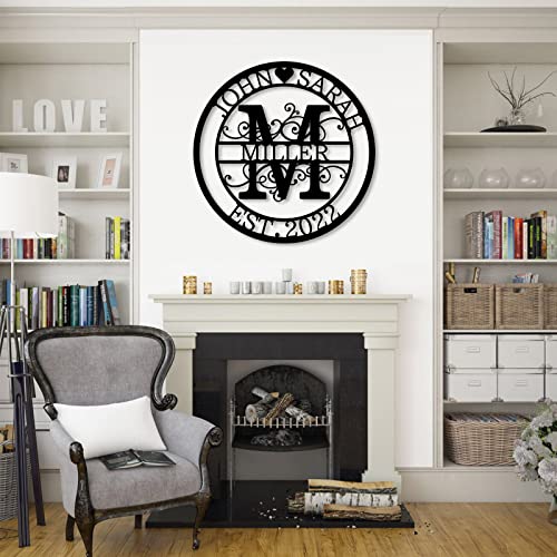 Personalized Last Name Metal Signs - Custom Metal Signs - Split Letter Monogram Sign - Family Name Sign- Metal Wall Art - Outdoor Metal Sign - Housewarming Gift For Couple - Personalized Anniversary Wedding Gift #TOP4