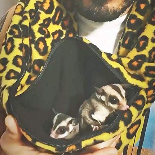 pet bonding scarf - carry bonding pouch - for chinchillas hedgehogs rats sugar gliders guinea pigs rabbits hamsters gerbils squirrels ferrets kittens parrots birds reptiles black