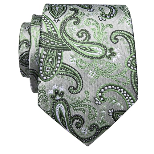 Image of YourTies Paisley Men's Necktie Woven Silk Floral Ties for Men Designer Formal Business Party Wedding