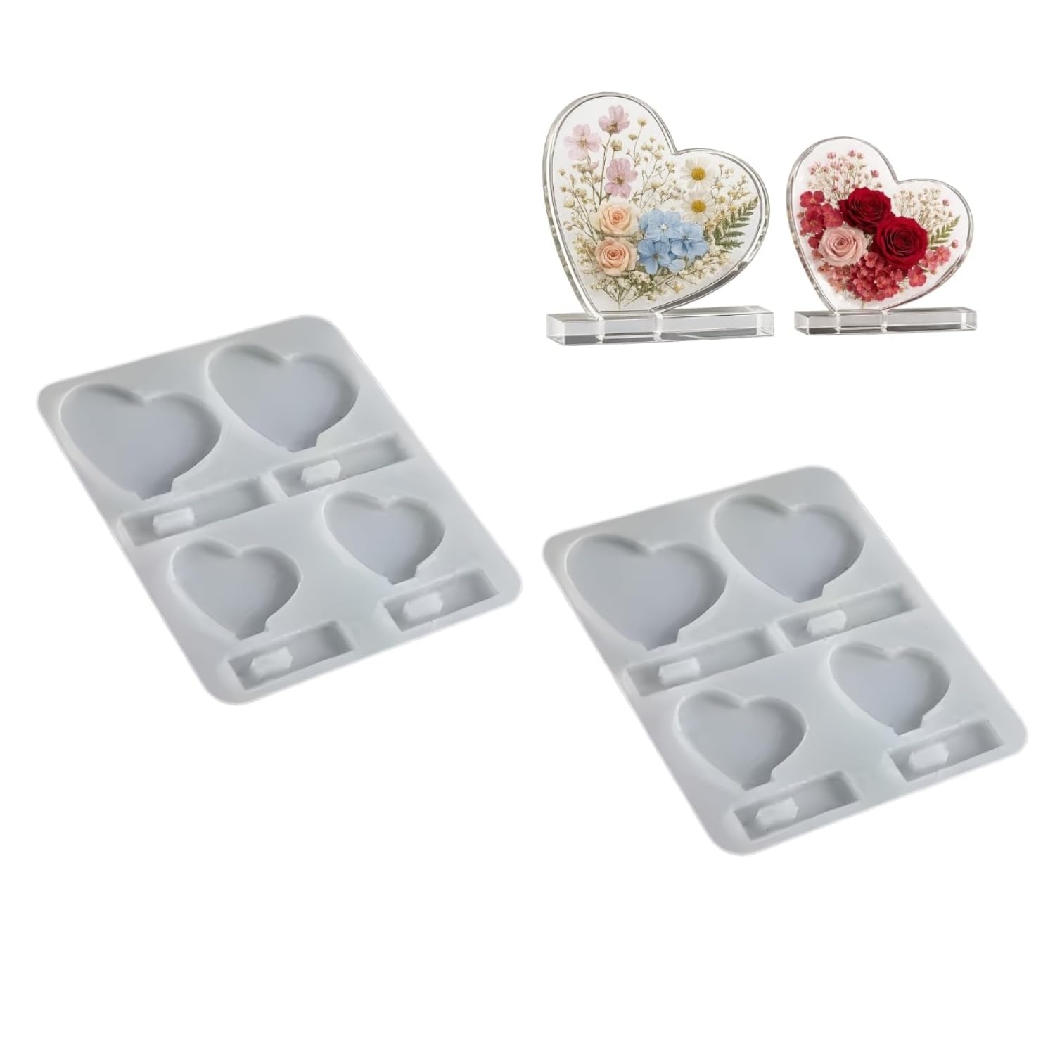 Resin Mould Heart Large Silicone Mould Hanging Heart Shaped Picture Frame Photo Display for Anniversay gifiting DIY Crafts Home Decoration Wedding-image-22