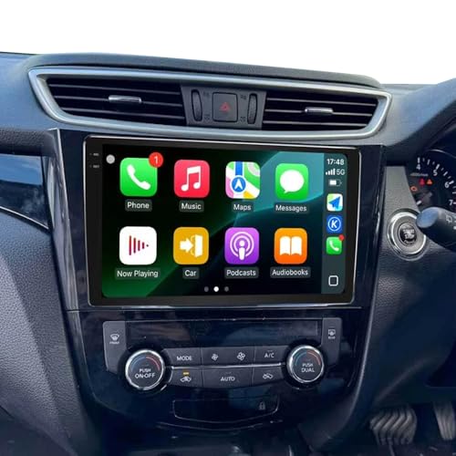 Android 14 Autoradio 2 Din pour Nissan X-Trail/Qashqai 2014-2019, écran Tactile 10 Pouces avec Wireless Carplay Android Auto Dab Navigation GPS Bluetooth WiFi...
