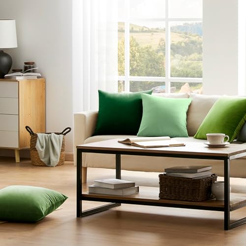 Housses de coussin Softaker en velours vert sauge pour rénover votre sofa