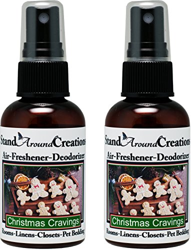 Set Of 2 - Concentrated Spray For Room / Linen / Room Deodorizer / Air Freshener - 2 Fl Oz -Christmas Cravings: This Wonderful Fragrance Begins W/Orange,Cinnamon And Nutmeg. #TOP21