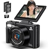 Beho 5K録画 デジタルカメラ スマホに送れる デジカメ 7500万画素 Wi-Fi機能 180度回転可能ディスプレイ 18倍デジタルズーム オートフォーカス 連続撮影 自撮り 3.0インチ大画面 軽量 携帯便利 ポケット 学生 初心者 修学旅行 Vlog 32GBマイクロSDカード付き コンパクトカメラ