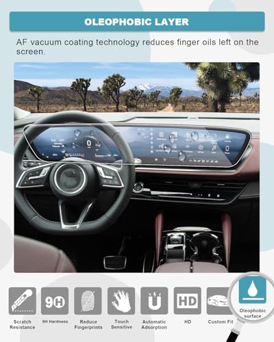 Image of CDEFG for 2025 Buick Envision Screen Protector 30 inch Tempered Glass for 2024 2025 2026 Buick Envision /2025 2026 Buick Enclave Accessories HD Anti Fingerprints Screen Cover