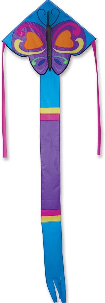 Kite - Easy Flyer "Sweetheart" Butterfly 33" X 21" - Includes 300ft 30lb Test Kite Line and Winder