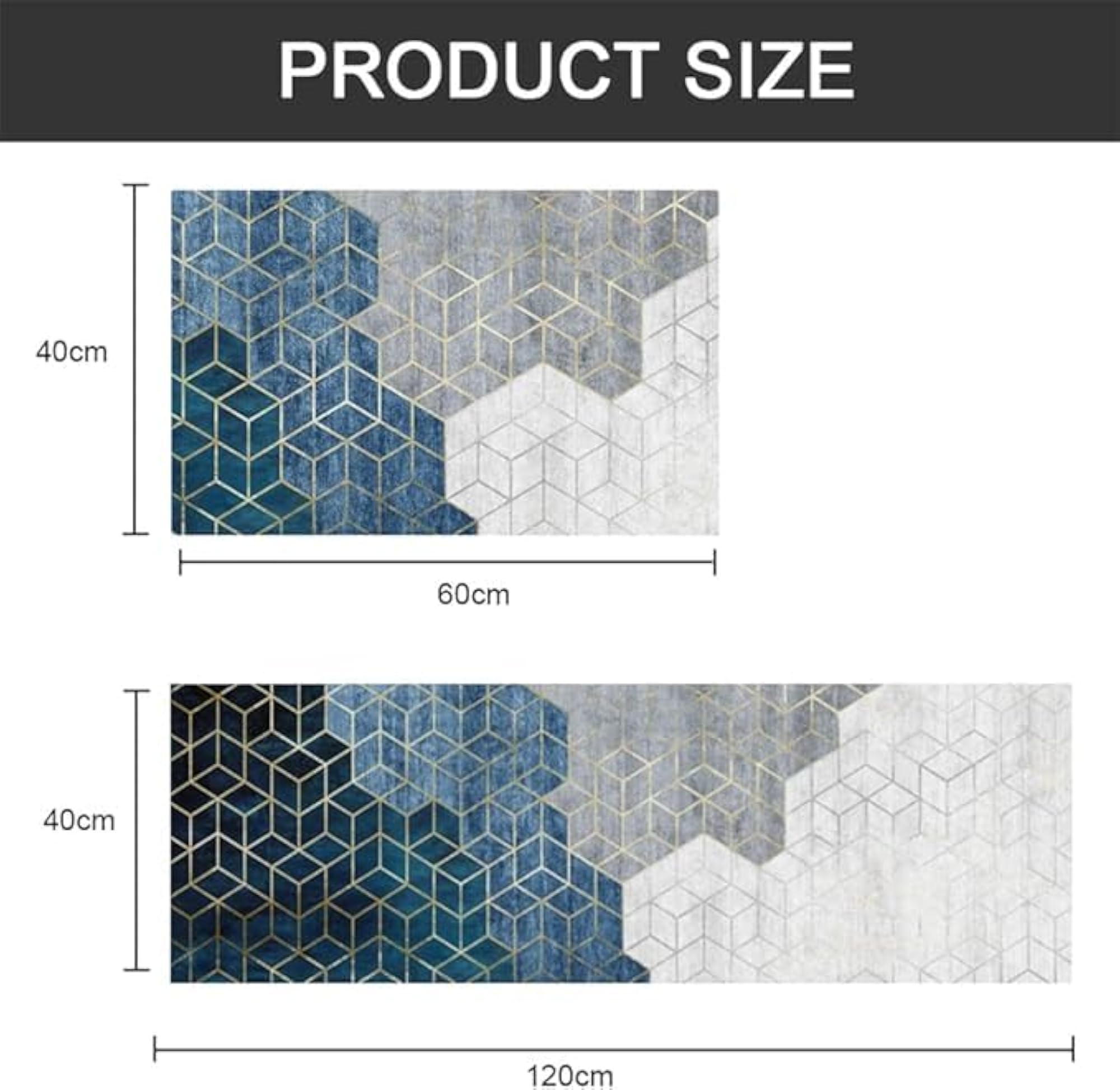 2 Piece Kitchen Mat Set, Super Absorbent Non-Slip