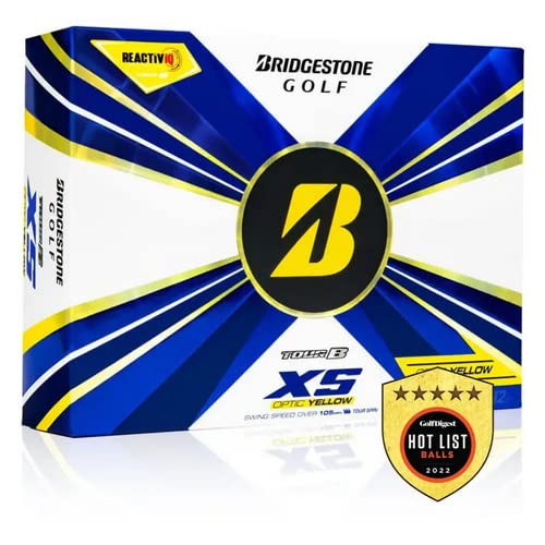 Bridgestone 2022 Tour B XS Yellow Monogram Golf Balls
