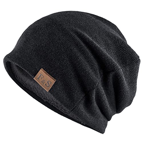 XPOOP Slouch Beanie Mütze Mütze Damen Herren Weich Dünne Mütze aus Baumwolle Leichte Atmungsaktiv Longbeanie Warme Plüsch Herbst Wintermütze Cover