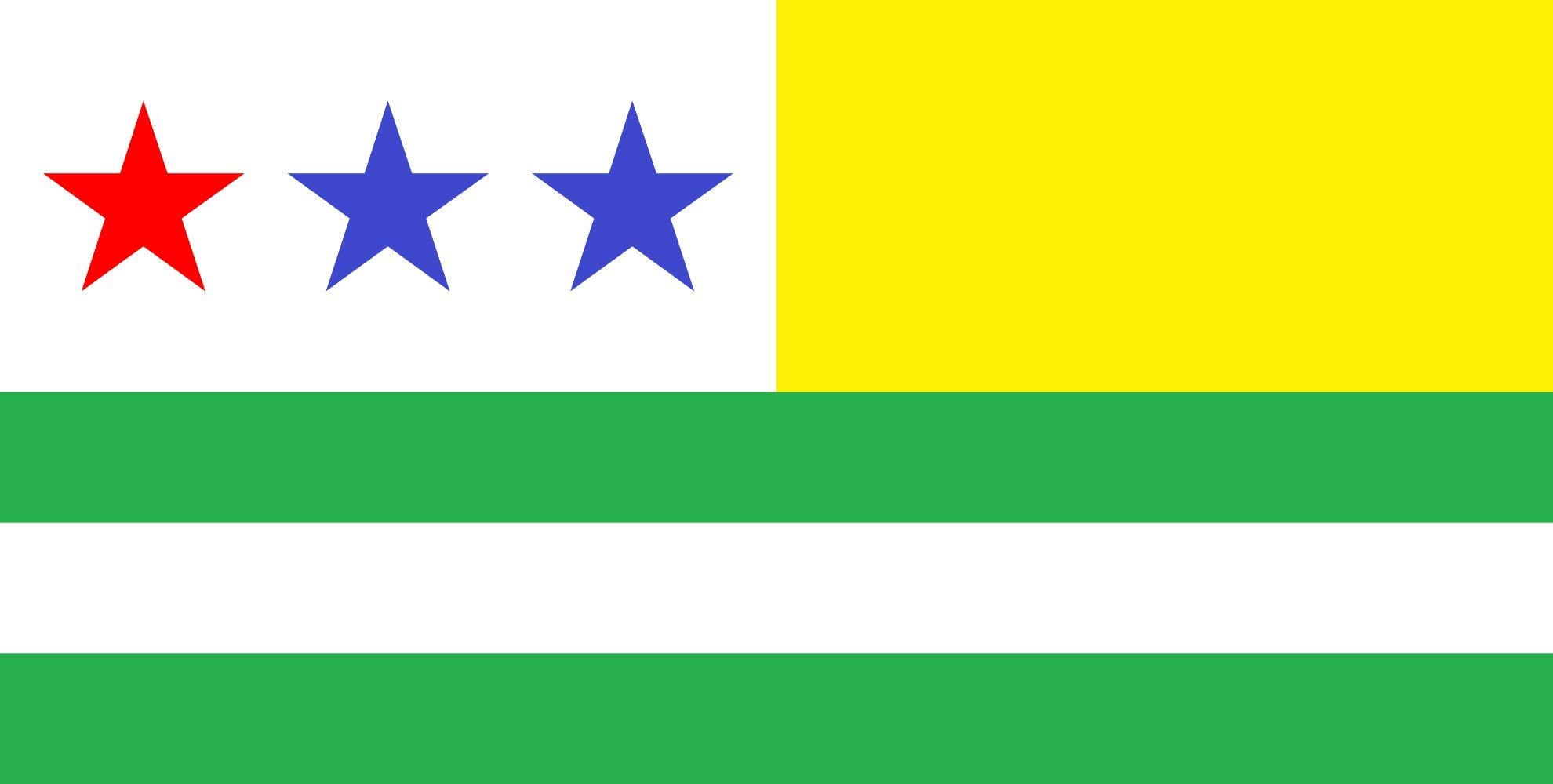 Drapeau Tosagua Équateur de qualité supérieure avec finitions soignées de Manabí