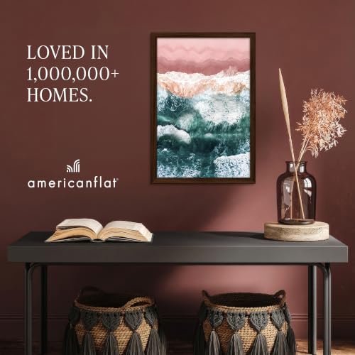 Image of Americanflat 20x30 Poster Frame - Walnut Engineered Wood with Polished Plexiglass - Wide Picture Frame for Vertical or Horizontal Wall Display - Epic Collection - Walnut