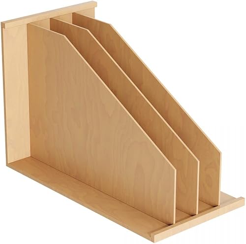 Miniatura 6 de Dowell 4007 TD3 - Organizador de bandeja vertical de madera para gabinetes de base de 15 pulgadas, accesorios de almacenamiento y organización de