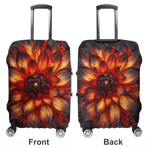 Travel Luggage Cover Elastic Suitcase Protector Anti-Scratch Washable Neon Effect Style Luggage Sleeve Tsa Approved Carry on Covers Baggage Cover Fits 18-32 Inch Luggages3