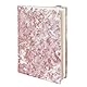 SUPERFINDINGS A5 Taschenbuch Buchschutz Rosa Samt Buchumschlag Stern Und Mond Buchumschlagschutz Rechteckige Buchhülle Mit Sternmuster Für Notizbuch Schallplattenbuch Schutz