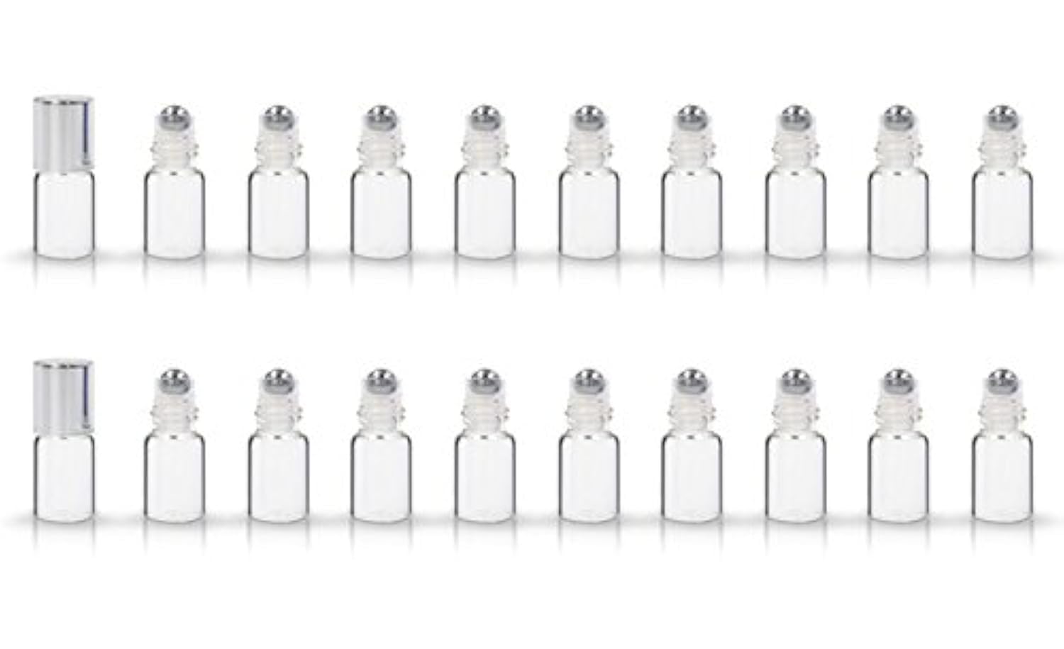 20 Pack Set 2ML(5/8 Dram) Micro Mini Glass Roll-on...