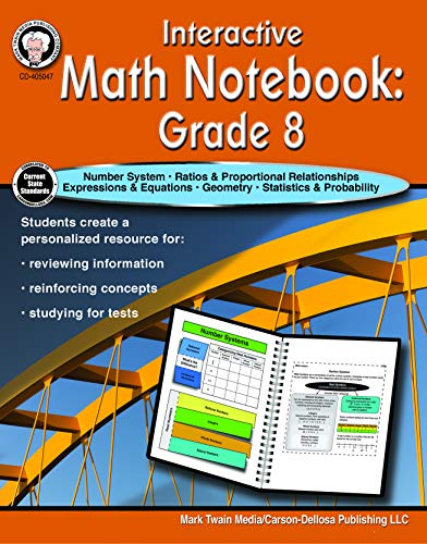 Compare Textbook Prices for Mark Twain 8th Grade Math Workbook, Interactive Notebook Covering Geometry, Statistics, Ratio, Mathematics Equations, the Number System, Test Prep, and More ISBN 9781622238156 by Cameron, Schyrlet,Craig, Carolyn