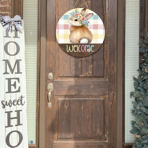 Easterdoordecorationseasterwreathsforfrontdooreasterspringdoorhangereastersigneasterwallporchhangingdecorbunnywreath12inchpinkbluebuffaloplaideasterwelcomedoorsign Urban Country Home Decor Easter door decorations easter wreaths for front door easter spring door hanger easter sign easter wall porch hanging decor bunny wreath 12 inch pink blue buffalo plaid easter welcome door sign urban country home decor