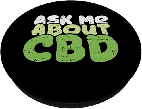 Miniatura 2 de CBD Pop-Socket Ask Me About Cannabidiol Hemp Oil - PopSockets Grip and Stand for Phones and Tablets