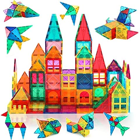 Magnetic Building Blocks Magnetic Tiles Set, 60PCS 3D Stronger Magnetic Construction Toys for Kids STEM Creative Educational Toy Gifts for 3 4 5 6 7 8 Year Old Boys & Girls Cover