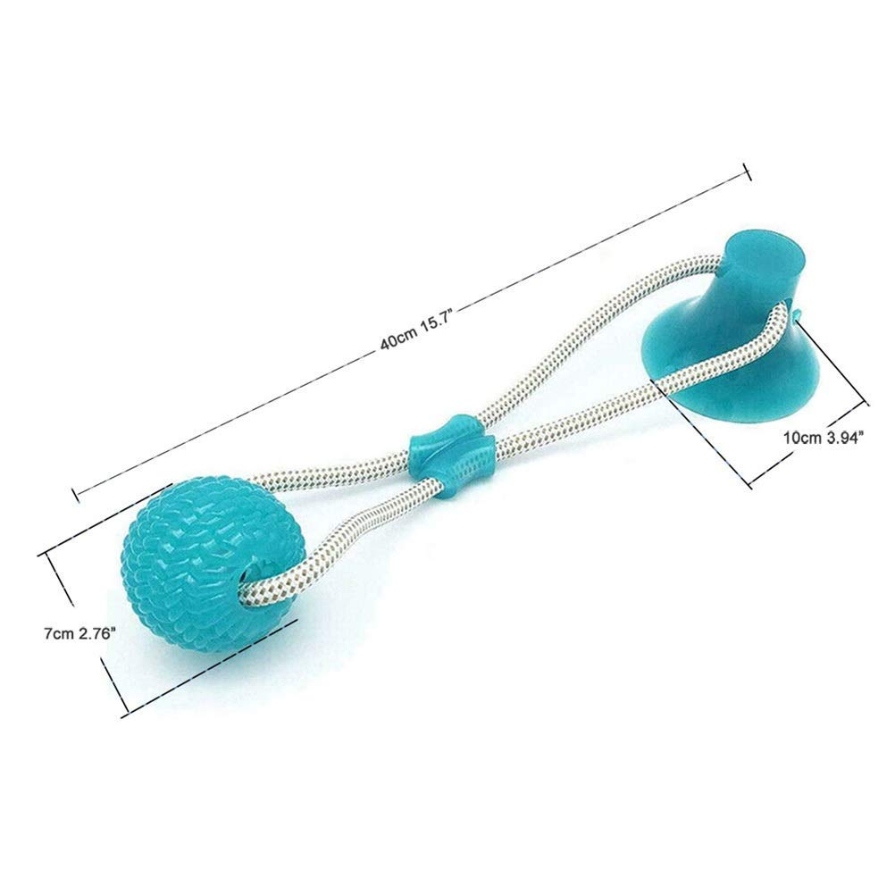 MU Dog Interactive Ventosa Push Ball Giocattoli Giocattoli Elastico Corde Elastico Dente Dente Pulizia da Masticare Giocando Iq Tratta i Giocattoli Pet Cucciolo Forniture,Verde